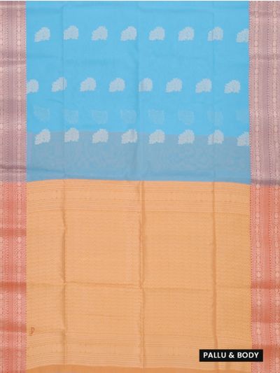 Gracecharm Silk Cotton Butta with Contrast Pallu Saree