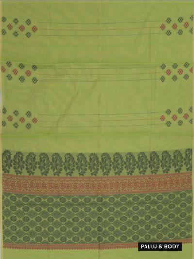 GraceCharm Kovai Cotton Diamond Butta Floral Jaal Pallu Saree