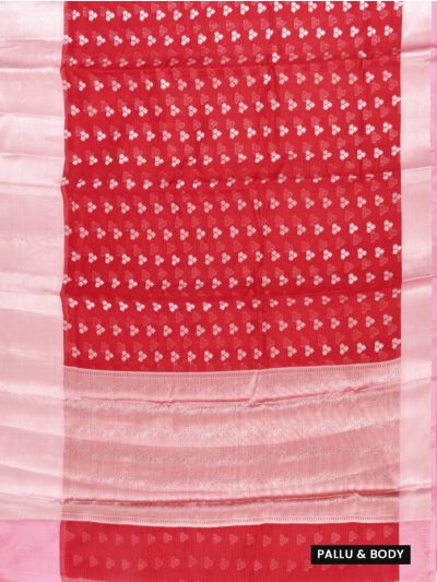 GraceCharm Manipuri Cotton Butta with Floral Vine Pallu Saree
