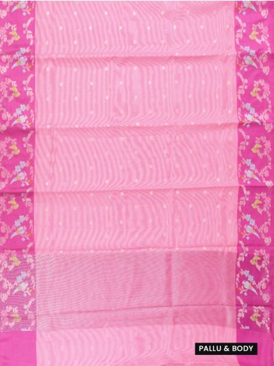 GraceCharm Manipuri Cotton Small Butta with Floral Bird Border Saree