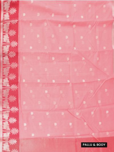 GraceCharm Manipuri Cotton Small Butta with Tree Border Saree