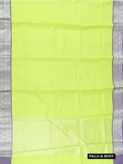 GraceCharm Manipuri Cotton Small Butta with Contrast Border Saree