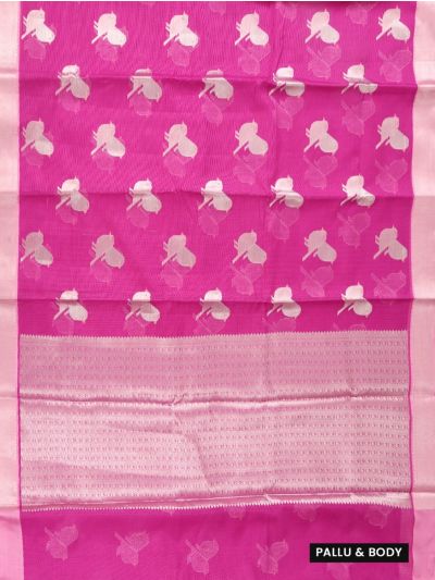 GraceCharm Manipuri Cotton Bird Butta with Paisley Brocade Pallu Saree