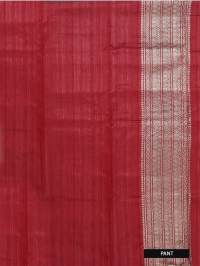 Graceful Essence Timeless Classic Maroon Tusseer Dress Material