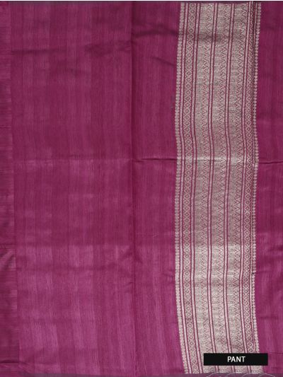 Graceful Essence Timeless Classic Amaranth Magenta Tusseer Dress Material