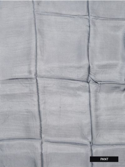 Graceful Essence Timeless Classic Slate Grey Semi Tussar Silk Dress Material