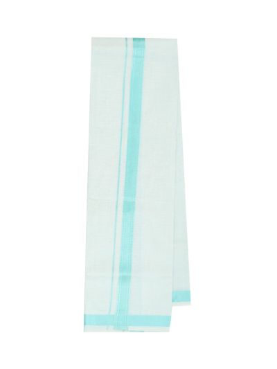 KKV Men’s Light Aqua Full Sleeve Semi Tissue Shirt and Dhoti Set
