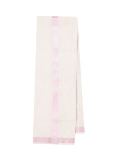 KKV Men’s Light Pink Half Sleeve Semi Tissue Shirt and Dhoti Set