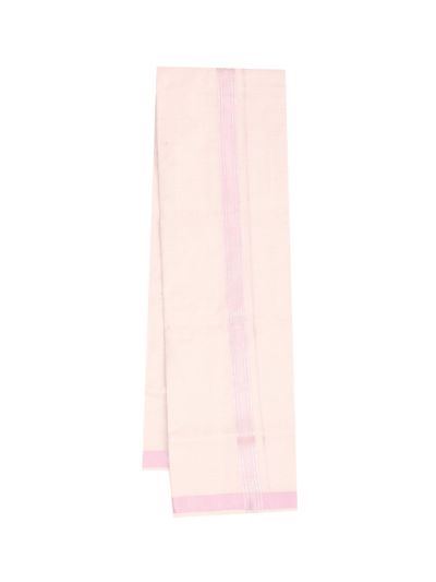 KKV Men’s Light Pink Full Sleeve Semi Tissue Shirt and Dhoti Set