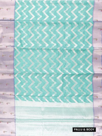 GraceCharm Manipuri Cotton Chevron Stripes with Border Saree