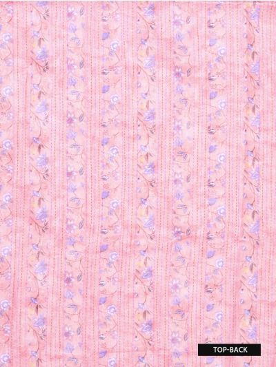 Graceful Cotton Floral Motifs Embroidered Border Dress Material