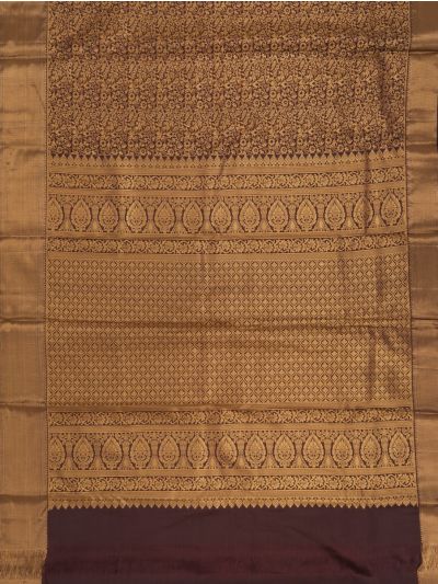 GraceCharm Art Silk Floral Jaal with Geometric Lattice Pallu Saree