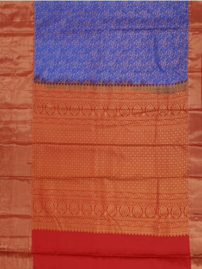 GraceCharm Art Silk Floral Jaal with Diamond Lattice Pallu Saree