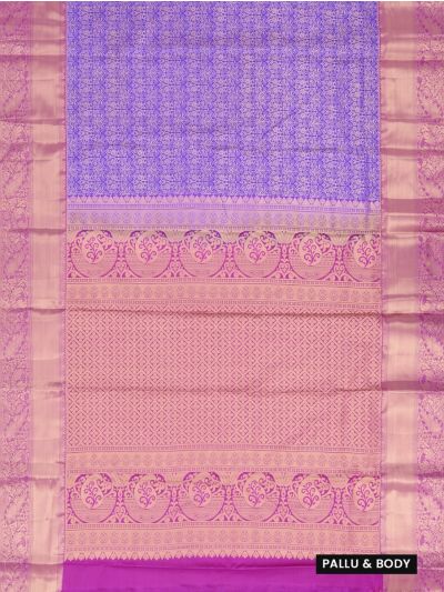 GraceCharm Art Silk Floral Jaal with Diamond Lattice Medallion Pallu Saree