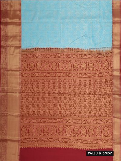 GraceCharm Art Silk Floral Jaal with Diamond Lattice Pallu Saree