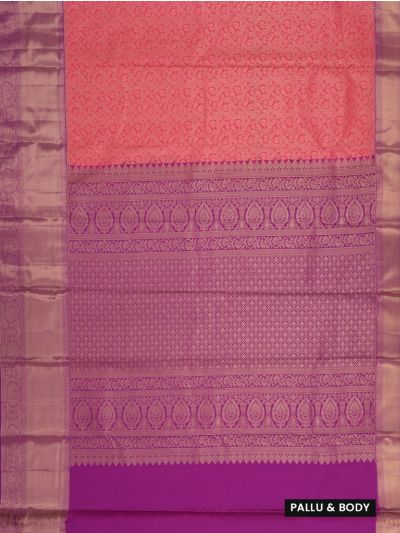 GraceCharm Art Silk Floral Scroll Jaal with Diamond Lattice Pallu Saree