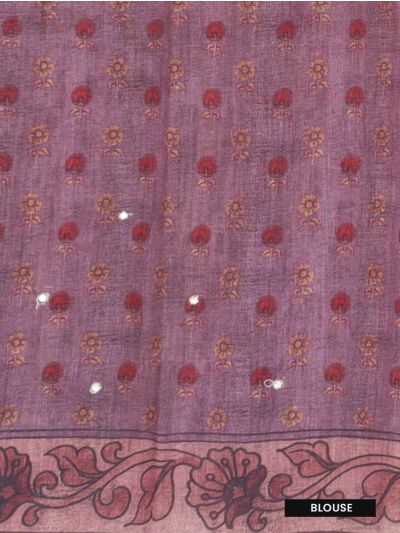GraceCharm Semi Jute Bird Buta with Twin Peacock Pallu Saree