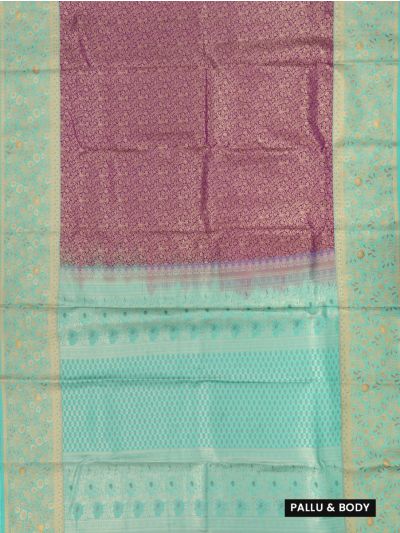 GraceCharm Art Silk Floral Jaal with Contrast Floral Border Saree