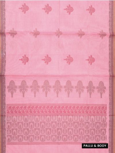 GraceCharm Kovai Cotton Tree Butta with Geometric Pallu Saree