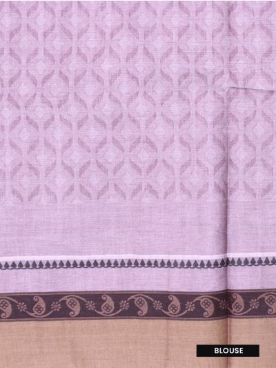 GraceCharm Kovai Cotton Geometric with Contrast Border Saree