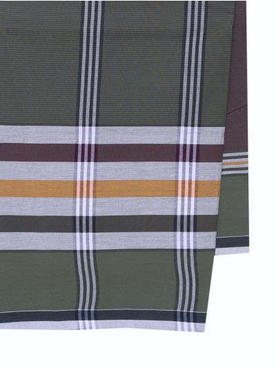 Men’s Premium Cotton Plaid Checked Design With Horizontal Bands Lungi