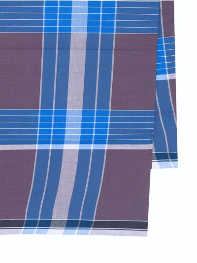 Men’s Premium Cotton Checkered Grid Geometric Pattern Lungi
