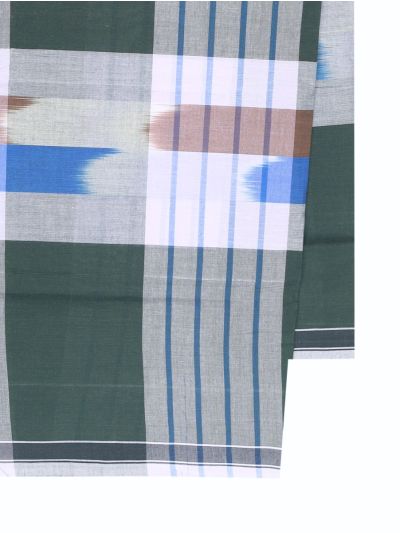 Men’s Premium Geometric Check Patterns Strips Cotton Lungi