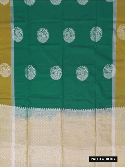 Gracecharm Art Soft Silk Silver Thread Butta Contrast Border Saree