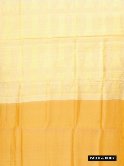 BlossomEase Pure Banarasi Silk Leaf Motif Stripes Patterns Saree