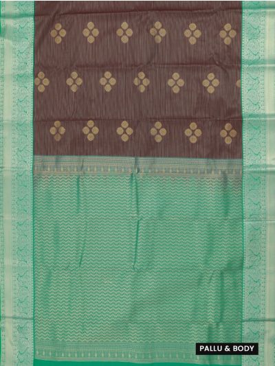 GraceCharm Art Silk Four Dot Butta with Paisley Zari Border Saree