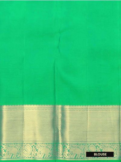 Vivaha Pure Silk Kanchipuram Wedding Jacquard Floral Jaal Motifs with Zari Border Saree