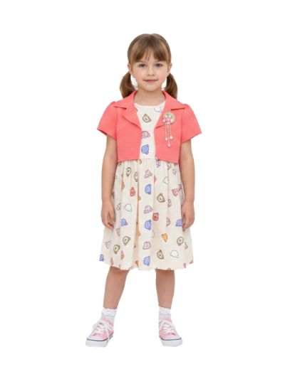 Graceful Essence Cotton Girls Fancy Readymade Western Frock