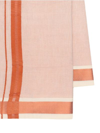 KKV Men’s Full Sleeve Tissue Cotton Readymade Shirt and Dhoti Set