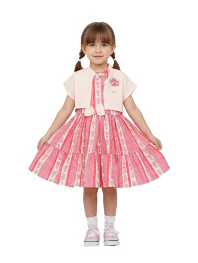 Graceful Essence Cotton Girls Fancy Readymade Western Frock