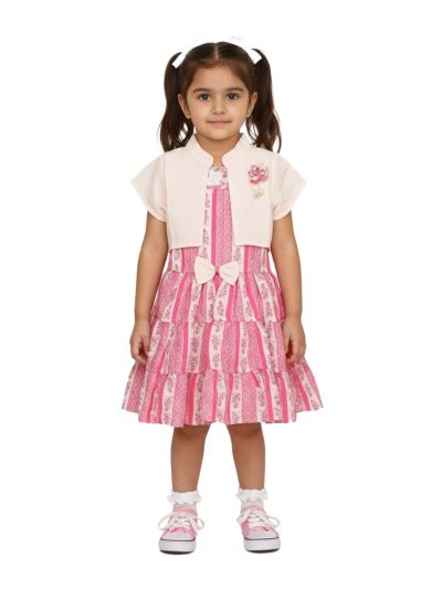 Graceful Essence Cotton Girls Fancy Readymade Western Frock