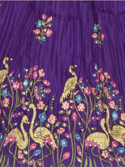 Gracecharm Emerald Glow Dupion Embroidered Readymade Girls Choli