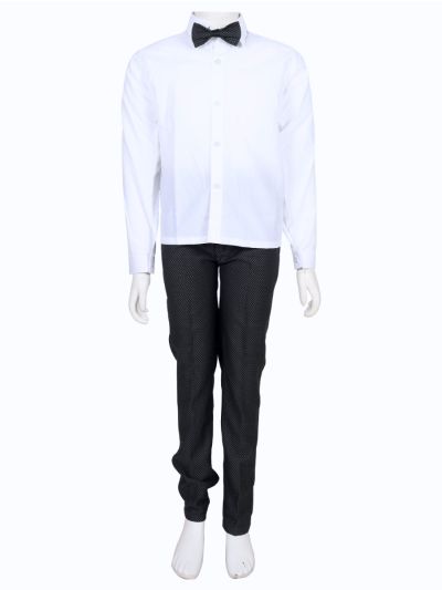 Royal Elegance Boys Premium Rayon Coat Suit with Bow Tie – Stylish Formal Outfit