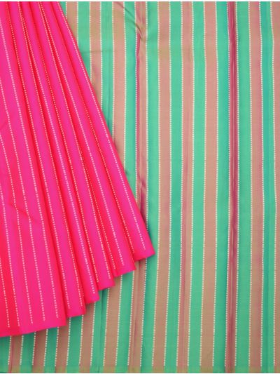 Gracecharm Elegant Pure Soft Silk Striped Design Borderless Saree