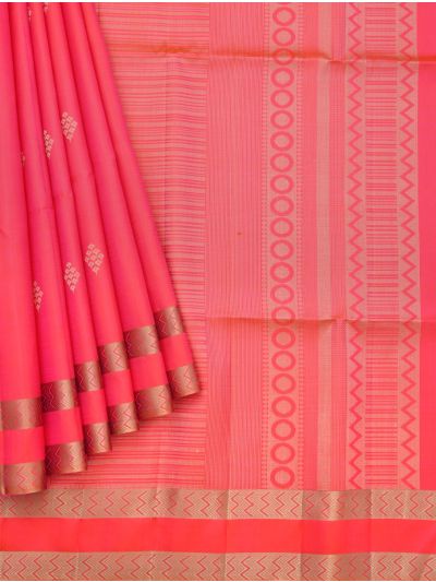 Gracecharm Elegant Pure Soft Silk Butta Design with Border Saree