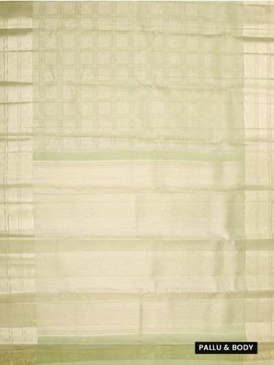Vivaha Pure Silk Kanchipuram Wedding Jacquard Geometric Motif with Zari Border Saree