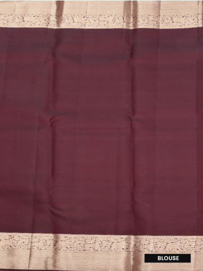 Vivaha Pure Silk Kanchipuram Wedding Jacquard Geometric Design with Zari Border Saree