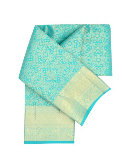 Vivaha Pure Silk Kanchipuram Wedding Jacquard Floral Motif with Zari Border Saree
