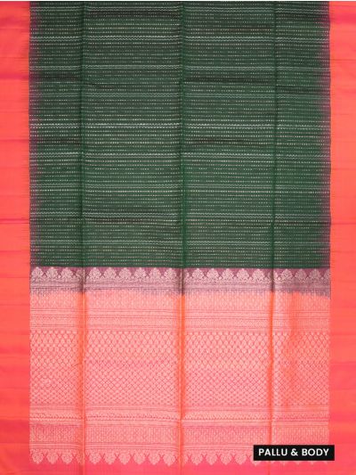 Gracecharm Elegant Pure Soft Silk Striped Design Contrast Border Saree