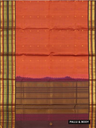 Kanmanie Pure Soft Silk Butta Design with 8 Inch Traditional Border Saree