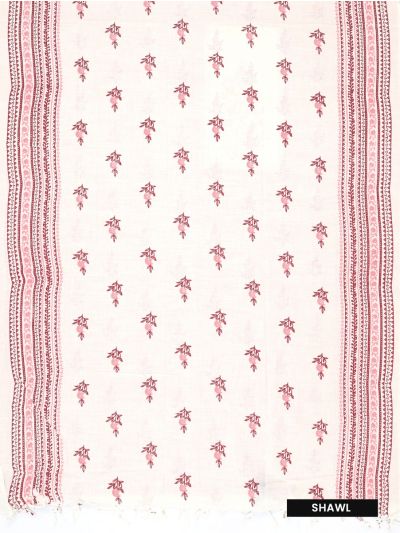 Graceful Essence Cotton Geometric Butta Dress Material 