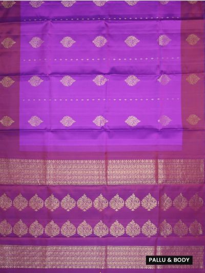 Kanmanie Soft Silk Butta Design with 5 Inch Satin Border Saree