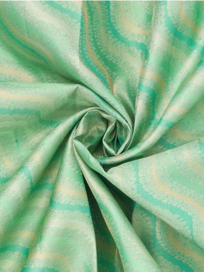 Gracecharm Uppada Silk Wavy Floral Stripe Rosette Border Saree