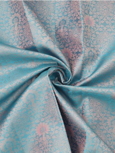 Gracecharm Uppada Silk Floral Vine Jaal Elephant Peacock Border Saree