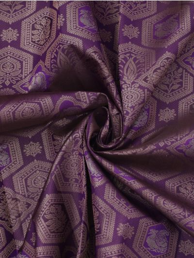 Gracecharm Uppada Silk Annapakshi Elephant Hexagon Jaal Border Saree