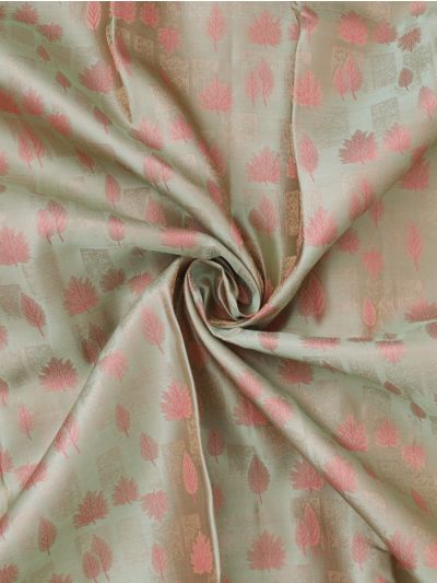 Gracecharm Uppada Silk Leaf Butta Check Paisley Border Saree